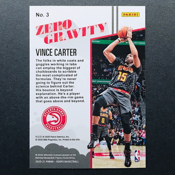 Vince Carter - 2020-21 Hoops Zero Gravity #3 - Picture 2 of 2